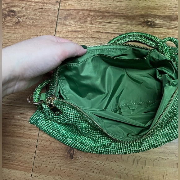 Green rhinestone handbag - Picture 4 of 7